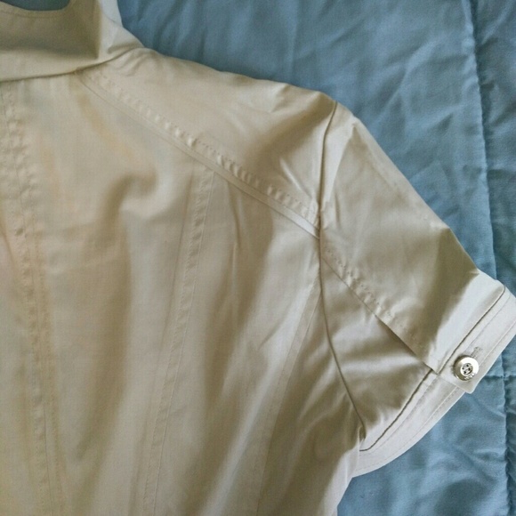AB.PLUS Off-White Short-Sleeve Jacket Size S - Picture 2 of 7
